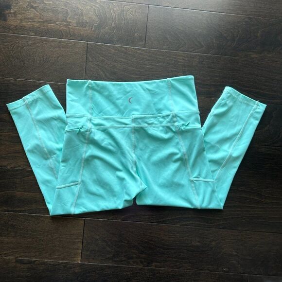 𝅺NWOT Zyia Active Turquoise Zipper pocket light n tight, Size !2, Compression - Picture 5 of 9